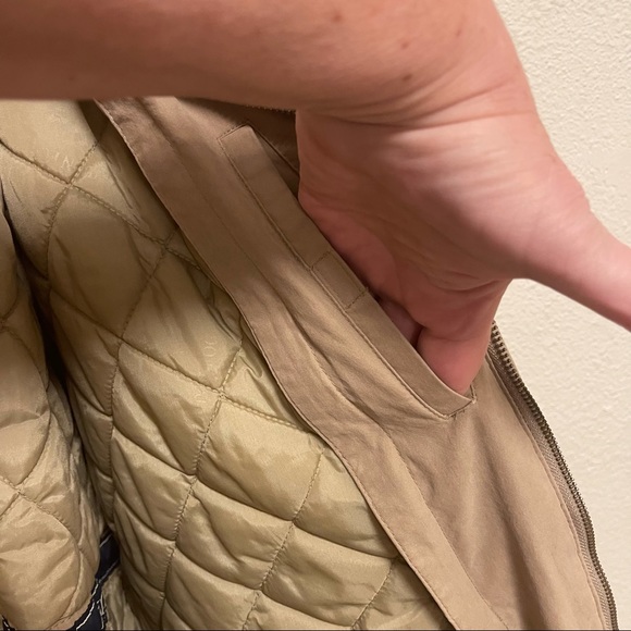 London Fog Men's Bomber Jacket Quilted Lining Tan XL - Picture 5 of 10